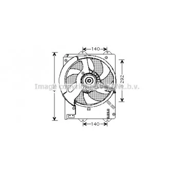 Ventilateur, refroidissement du moteur AVA QUALITY COOLING AU7504