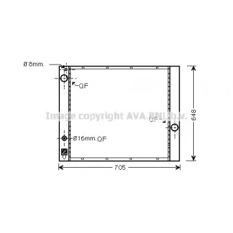 Radiateur, refroidissement du moteur AVA QUALITY COOLING AUA2166