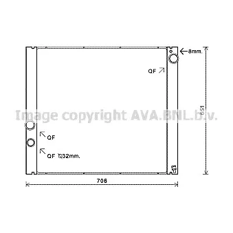 Radiateur, refroidissement du moteur AVA QUALITY COOLING AUA2207