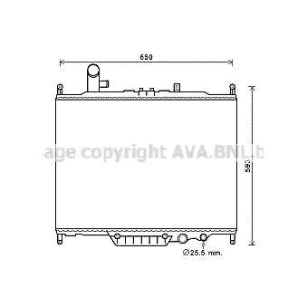 Radiateur, refroidissement du moteur AVA QUALITY COOLING AUA2225