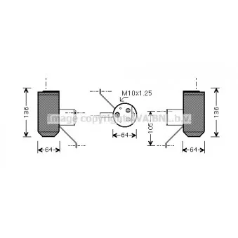 Filtre déshydratant, climatisation AVA QUALITY COOLING AUD210