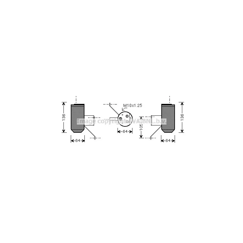 Filtre déshydratant, climatisation AVA QUALITY COOLING AUD210