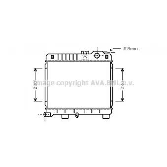 Radiateur, refroidissement du moteur AVA QUALITY COOLING BW2027