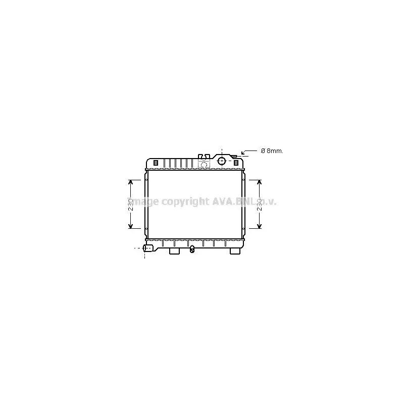 Radiateur, refroidissement du moteur AVA QUALITY COOLING BW2027