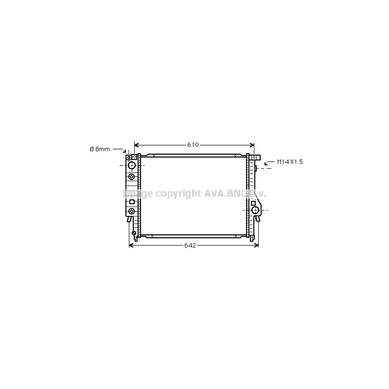 Radiateur, refroidissement du moteur AVA QUALITY COOLING BW2048