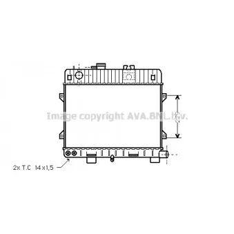 Radiateur, refroidissement du moteur AVA QUALITY COOLING BW2052