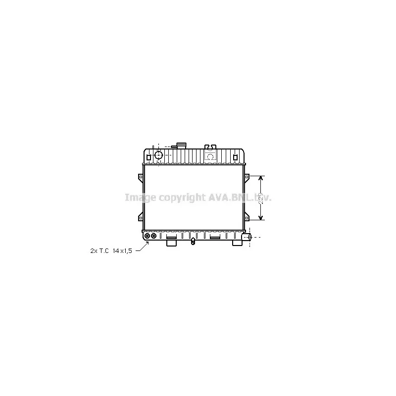 Radiateur, refroidissement du moteur AVA QUALITY COOLING BW2052