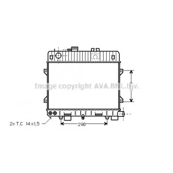 Radiateur, refroidissement du moteur AVA QUALITY COOLING BW2067