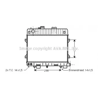 Radiateur, refroidissement du moteur AVA QUALITY COOLING BW2072