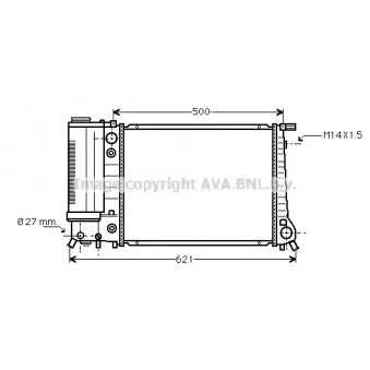 Radiateur, refroidissement du moteur AVA QUALITY COOLING BW2084