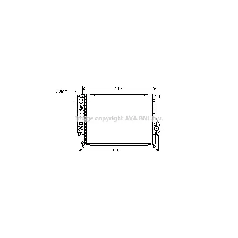 Radiateur, refroidissement du moteur AVA QUALITY COOLING BW2097