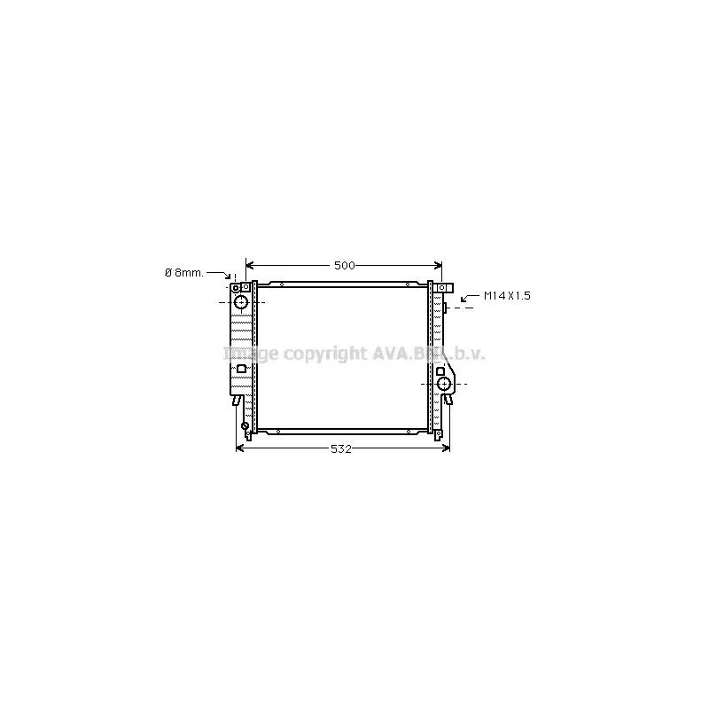 Radiateur, refroidissement du moteur AVA QUALITY COOLING BW2098