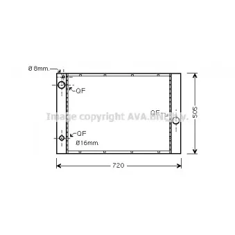 Radiateur, refroidissement du moteur AVA QUALITY COOLING BW2285