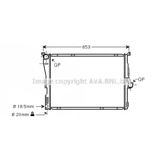 Radiateur, refroidissement du moteur AVA QUALITY COOLING BW2289