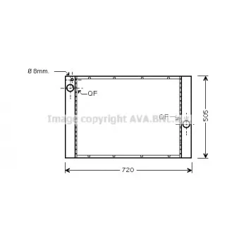 Radiateur, refroidissement du moteur AVA QUALITY COOLING BW2405