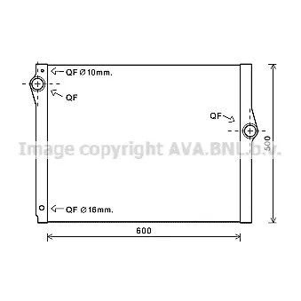 Radiateur, refroidissement du moteur AVA QUALITY COOLING BW2420