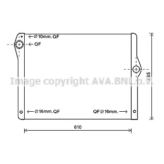 Radiateur, refroidissement du moteur AVA QUALITY COOLING BW2430