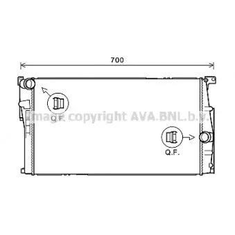 Radiateur, refroidissement du moteur AVA QUALITY COOLING BW2446