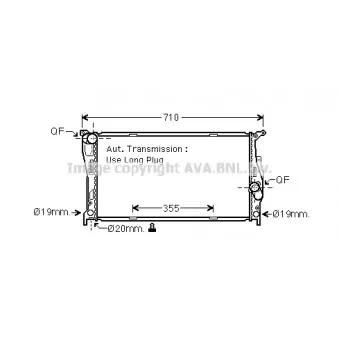 Radiateur, refroidissement du moteur AVA QUALITY COOLING BW2542