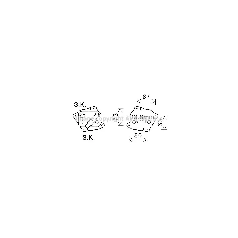 Radiateur d'huile AVA QUALITY COOLING BW3412