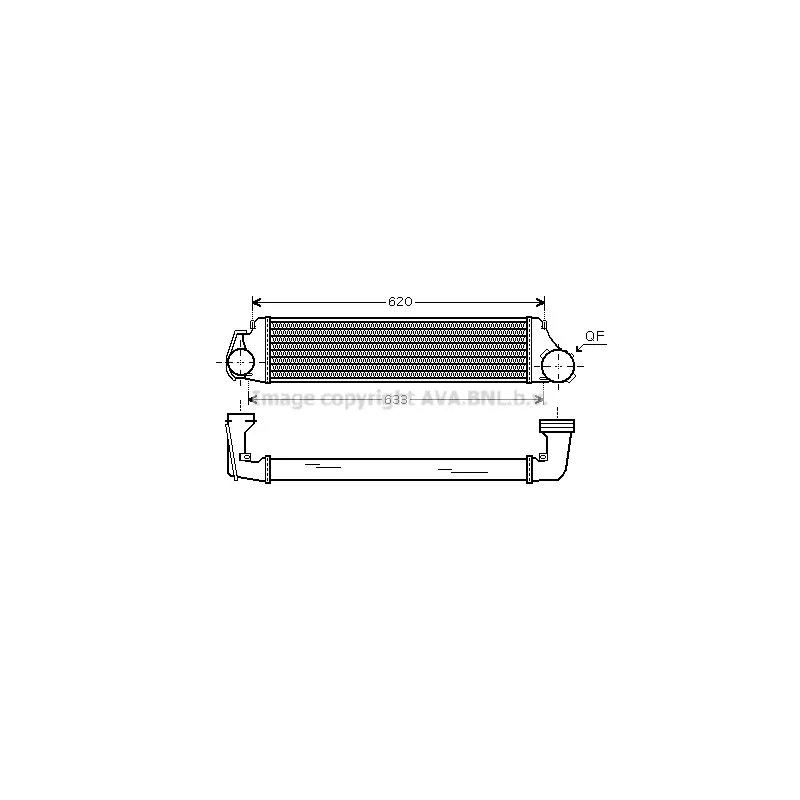 Intercooler, échangeur AVA QUALITY COOLING BW4282