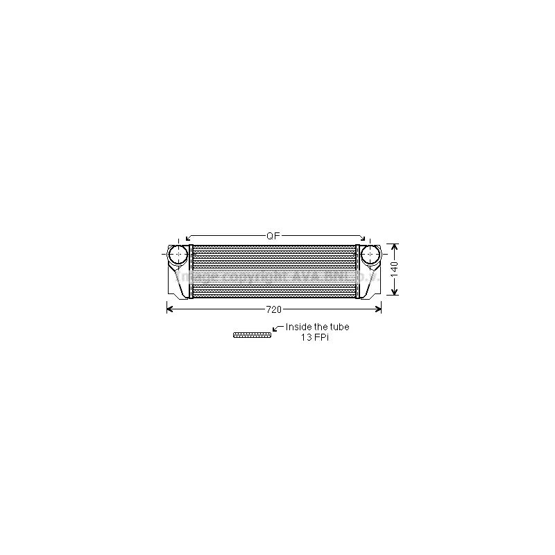 Intercooler, échangeur AVA QUALITY COOLING BW4374