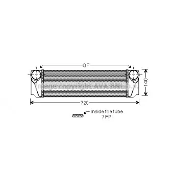 Intercooler, échangeur AVA QUALITY COOLING BW4376