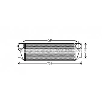 Intercooler, échangeur AVA QUALITY COOLING BW4413