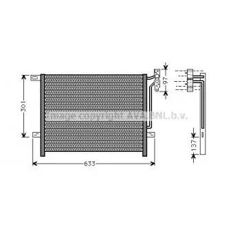 Condenseur, climatisation AVA QUALITY COOLING BW5397