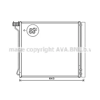 Condenseur, climatisation AVA QUALITY COOLING BW5474D