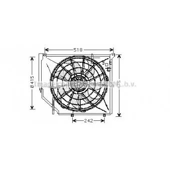 Ventilateur, refroidissement du moteur AVA QUALITY COOLING BW7502