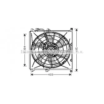 Ventilateur, refroidissement du moteur AVA QUALITY COOLING BW7503