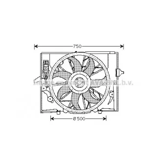 Ventilateur, refroidissement du moteur AVA QUALITY COOLING BW7504