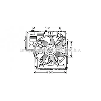 Ventilateur, refroidissement du moteur AVA QUALITY COOLING