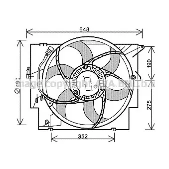 Ventilateur, refroidissement du moteur AVA QUALITY COOLING BW7515