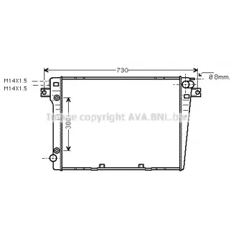 Radiateur, refroidissement du moteur AVA QUALITY COOLING BWA2058