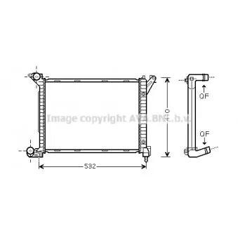 Radiateur, refroidissement du moteur AVA QUALITY COOLING BWA2263