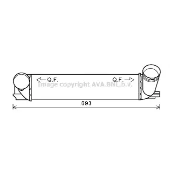 Intercooler, échangeur AVA QUALITY COOLING BWA4473