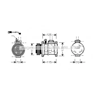 Compresseur, climatisation AVA QUALITY COOLING BWK066