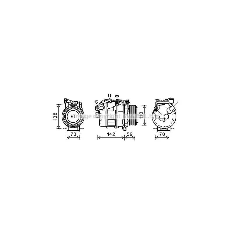 Compresseur, climatisation AVA QUALITY COOLING BWK418