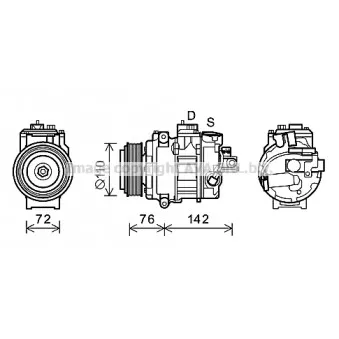 Compresseur, climatisation AVA QUALITY COOLING BWK486