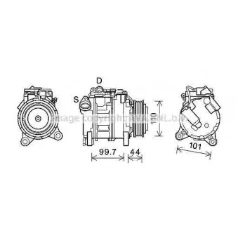 Compresseur, climatisation AVA QUALITY COOLING BWK493