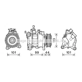 Compresseur, climatisation AVA QUALITY COOLING BWK498