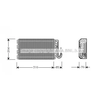 Evaporateur climatisation AVA QUALITY COOLING BWV025