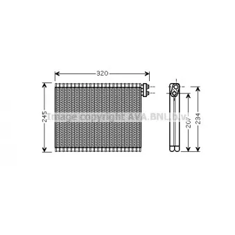 Evaporateur climatisation AVA QUALITY COOLING BWV339