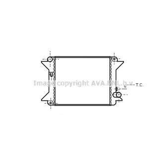 Radiateur, refroidissement du moteur AVA QUALITY COOLING CN2001