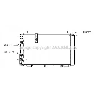 Radiateur, refroidissement du moteur AVA QUALITY COOLING CN2005