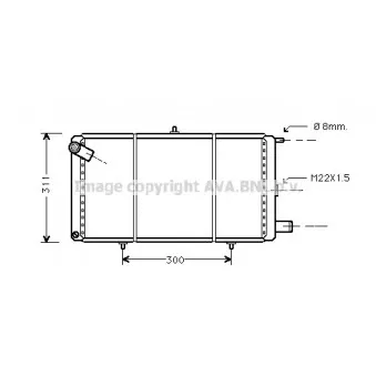 Radiateur, refroidissement du moteur AVA QUALITY COOLING CN2007