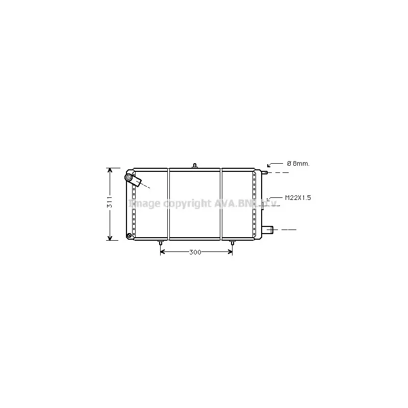 Radiateur, refroidissement du moteur AVA QUALITY COOLING CN2007