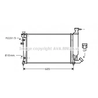 Radiateur, refroidissement du moteur AVA QUALITY COOLING